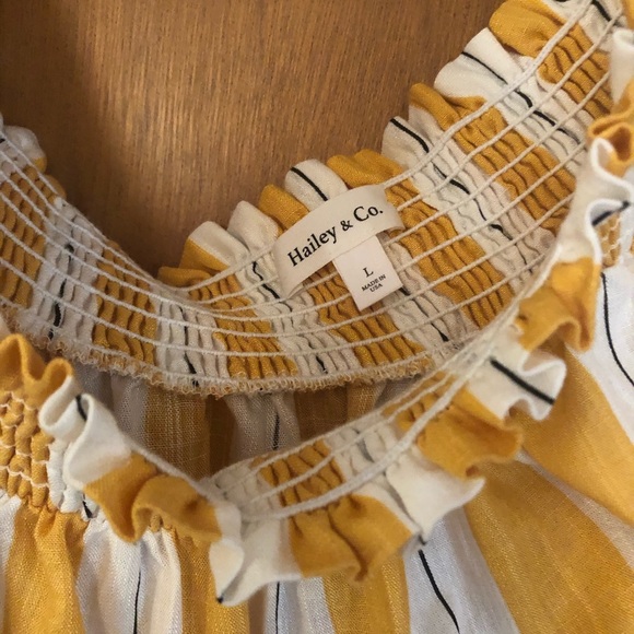 NWOT striped off the shoulder too, L - Picture 2 of 2